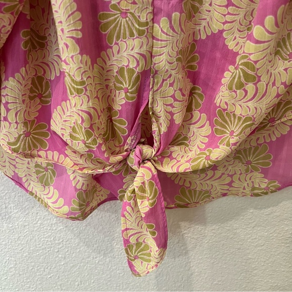 Rose & Olive Pink and tan Floral Blouse - Picture 4 of 8